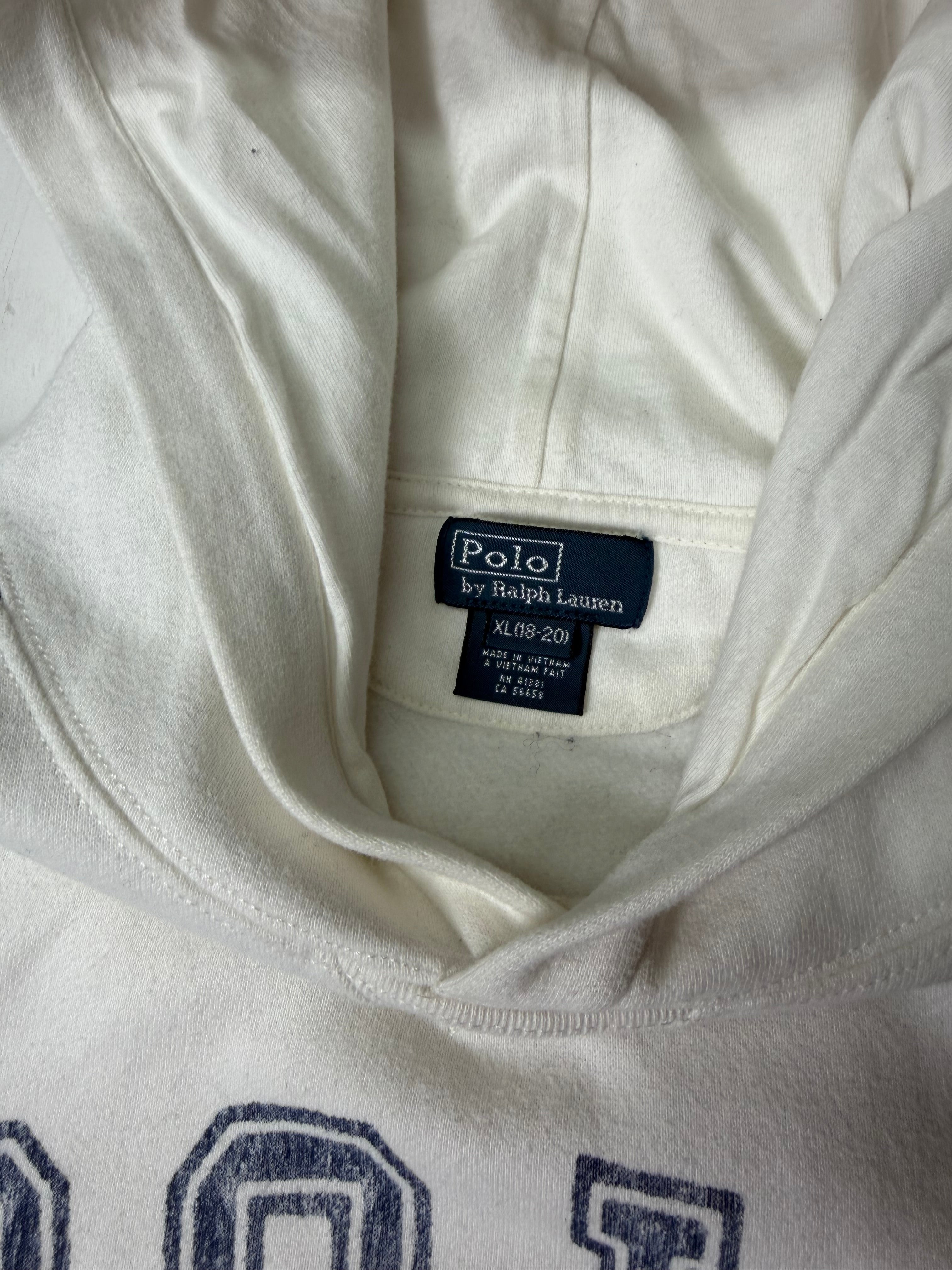 White Polo Arc Logo Hoodie