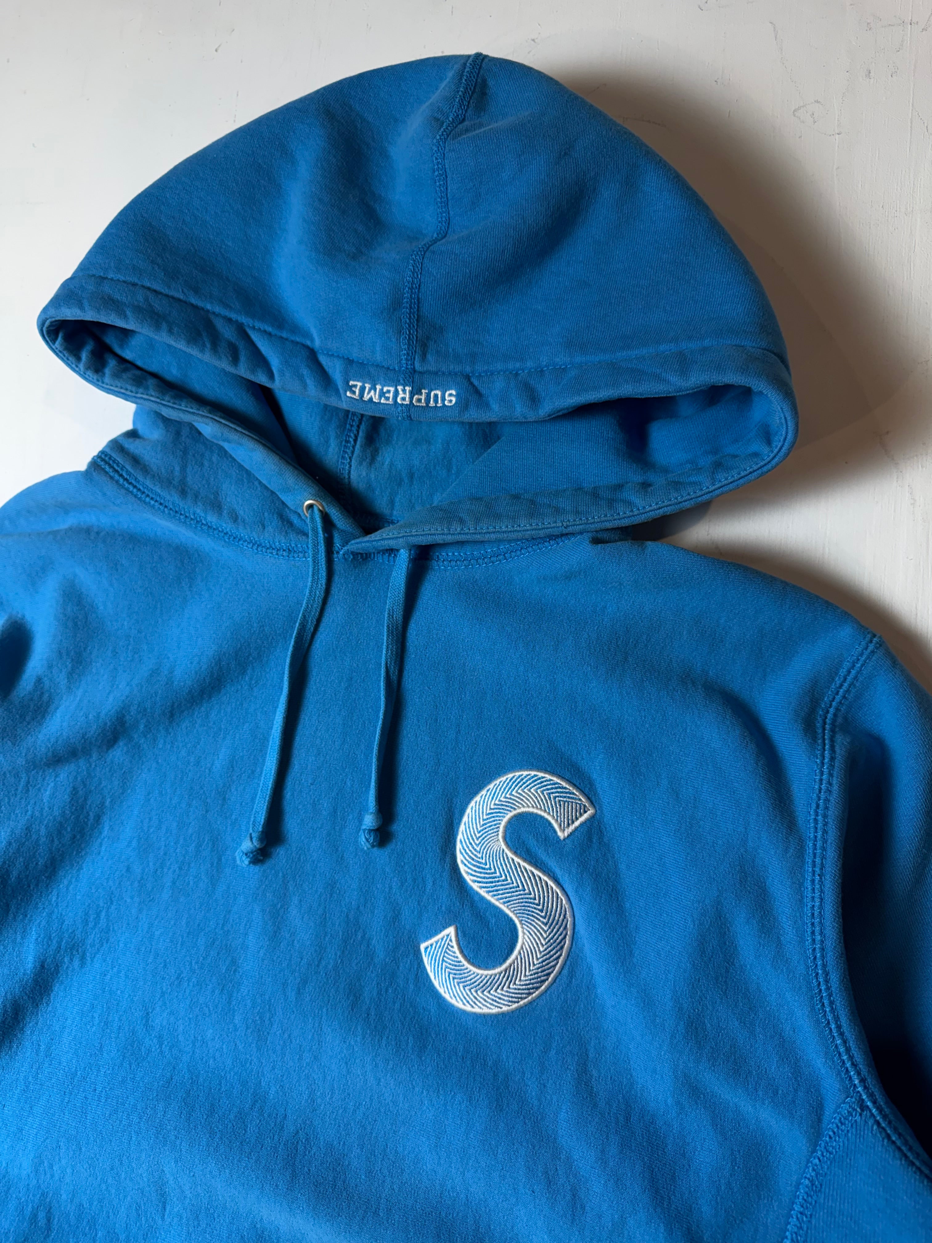 Blue Supreme S Embroidery Hoodie