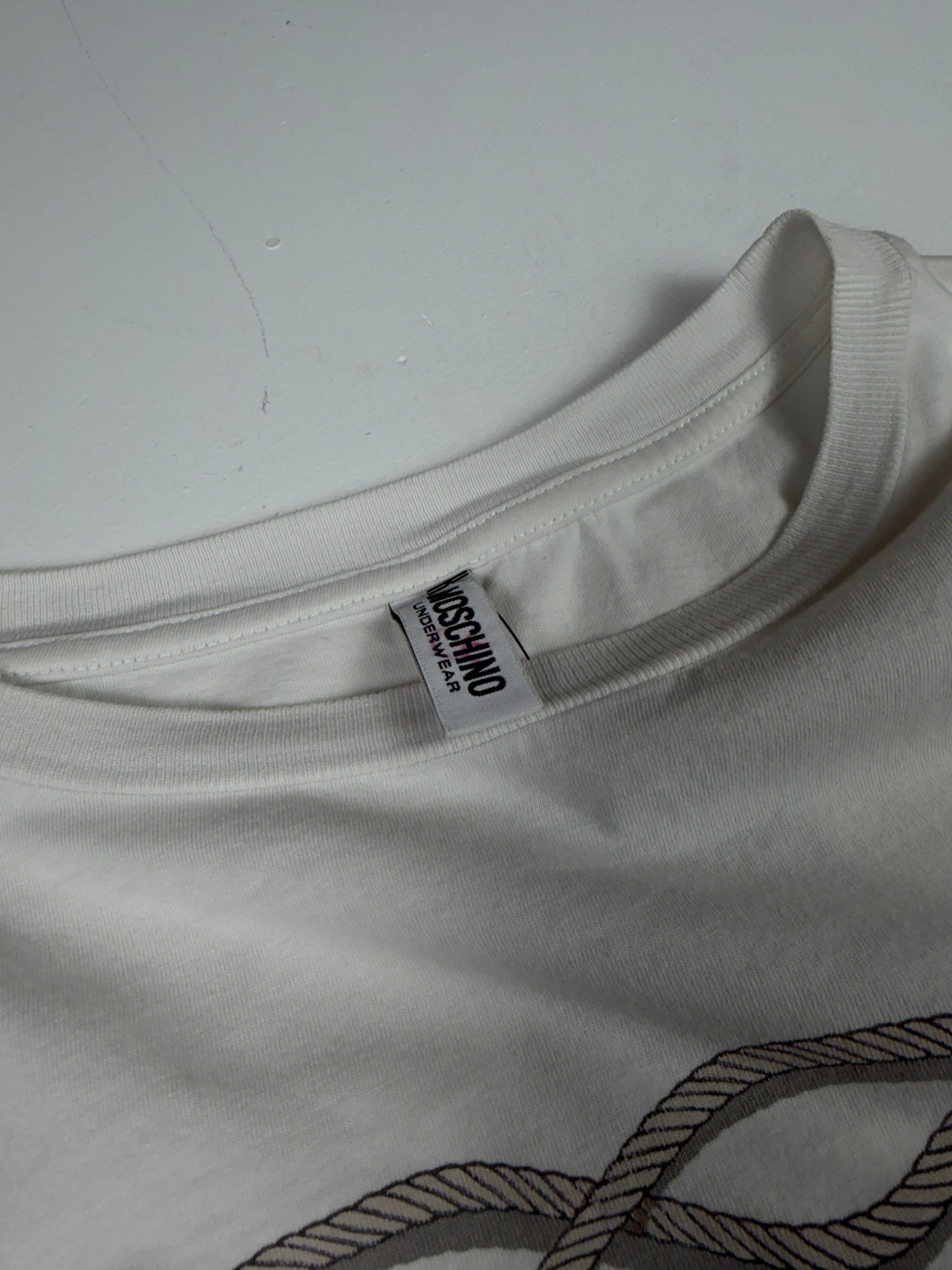 White Moschino 'Gym' Femme Tee