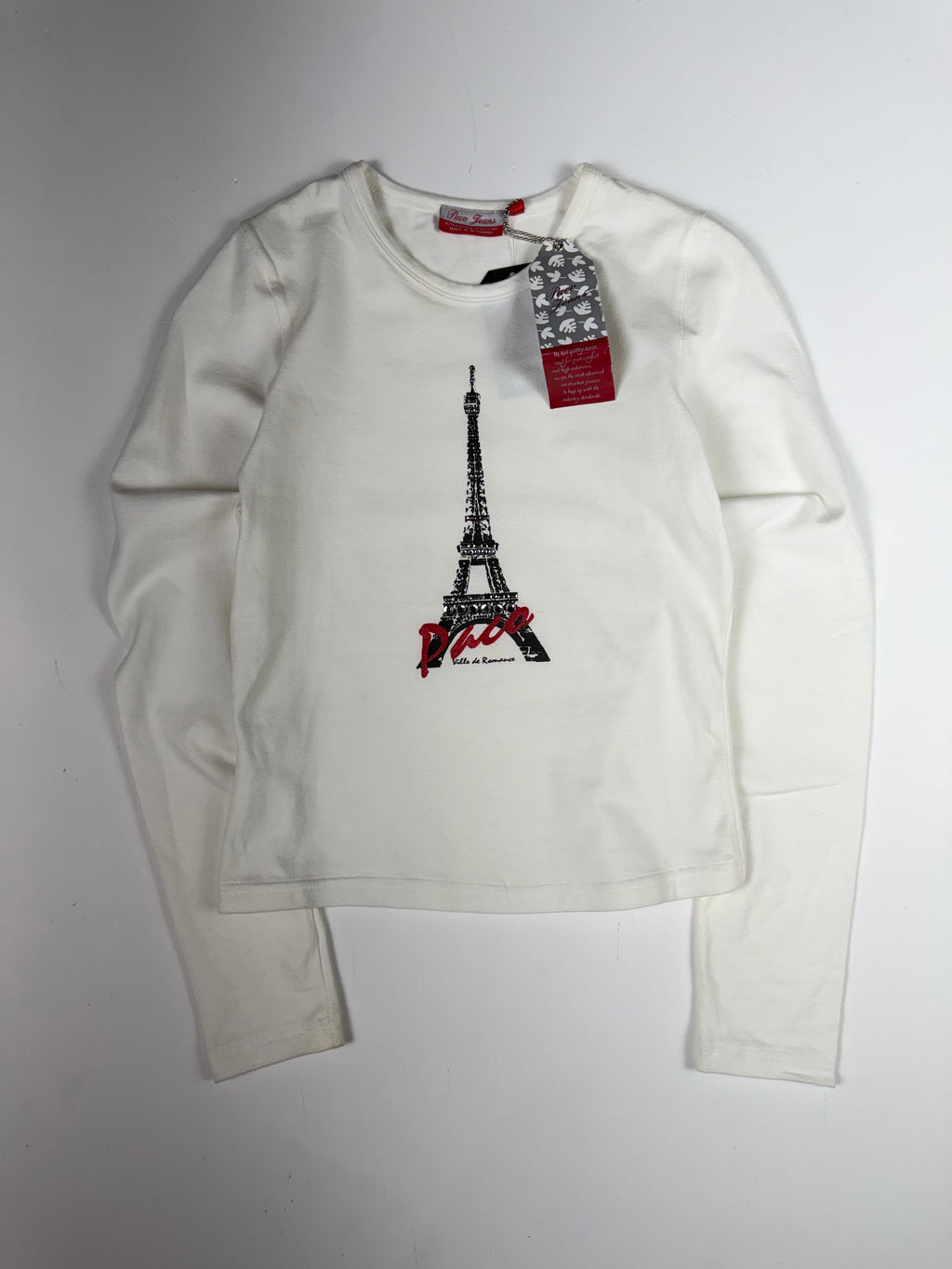 White Paco Jeans Y2K Femme Longsleeve NWT