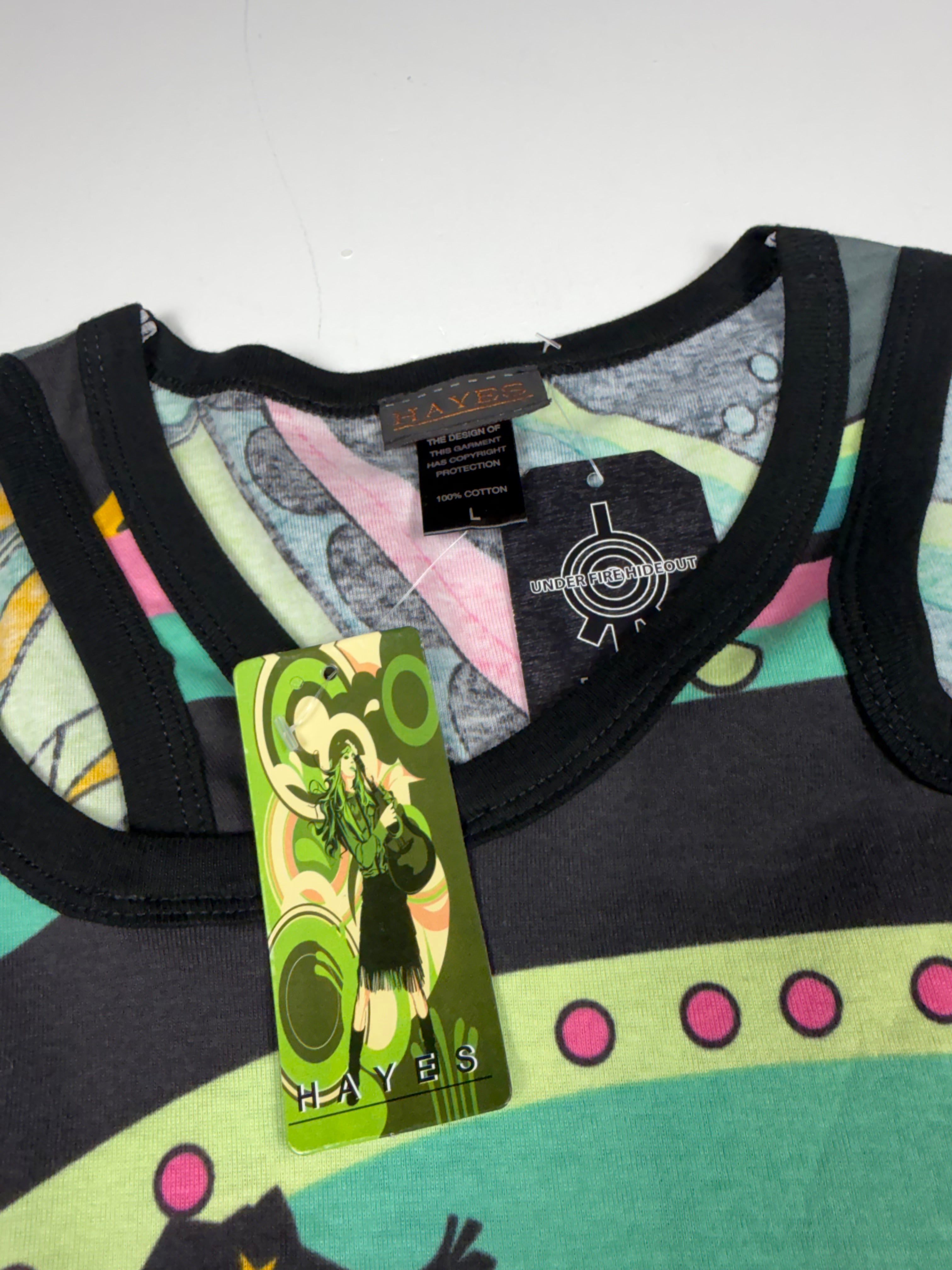Teal & Pink Custo Hayes Trumpet Player Femme Tank Top